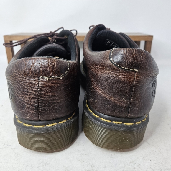 Dr. Martens Brown Oxfords with Classic Round Toe and Thick Soles - Picture 3 of 8